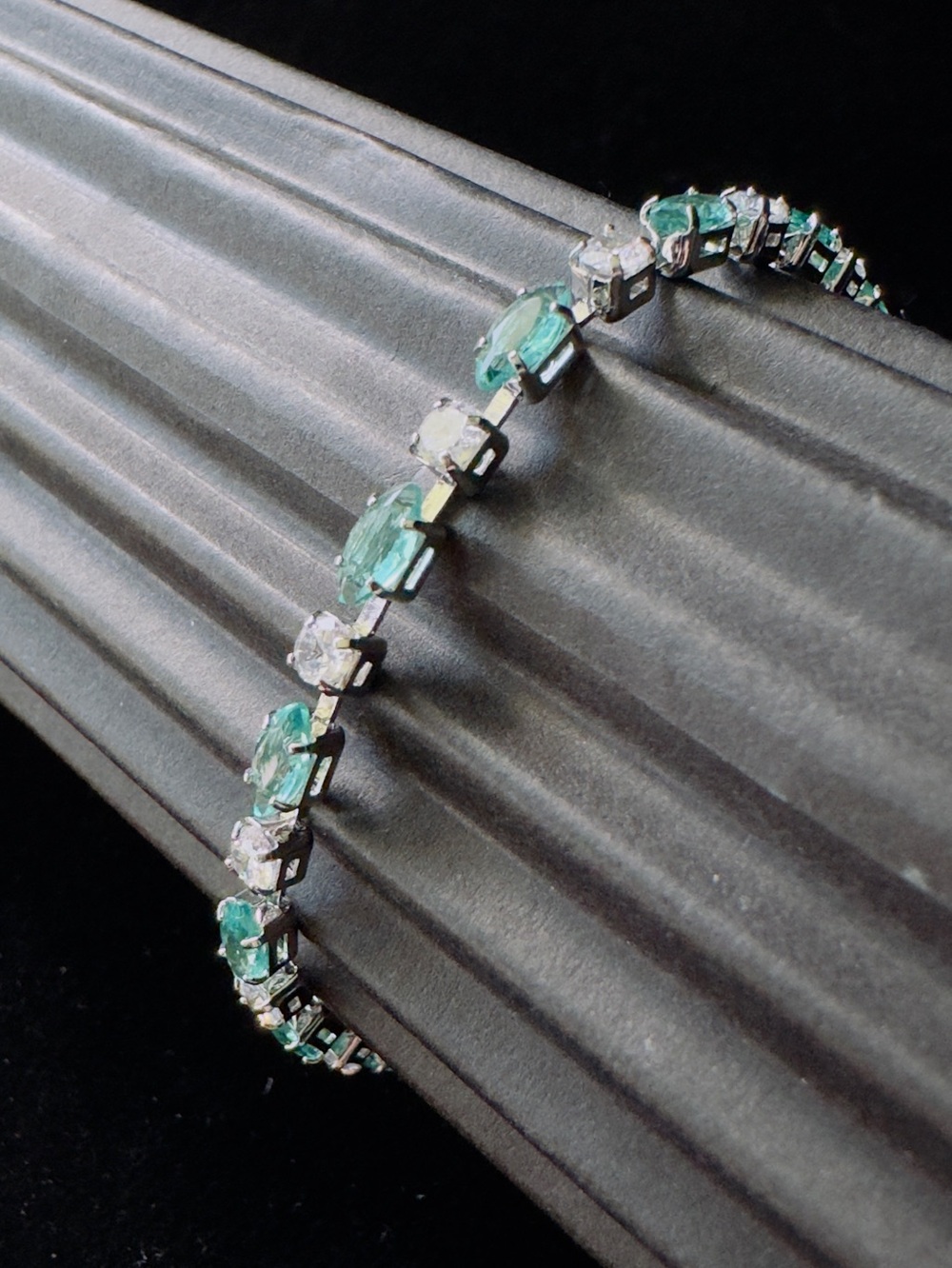 Emerald Green Crystal Tennis Bracelet - Women Jewelry
